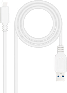 Nanocable 10.01.4001-W - USB-C naar USB A - 100 cm - Wit