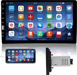 Hikity 1DIN Autoradio met Touchscreen en Achteruitrijcamera: Connectiviteit en entertainment in één