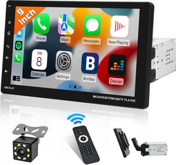 Hikity - Apple Carplay - Enkele Din - Multimediaspeler met 9 Inch Touchscreen & Bluetooth