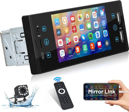 Hikity Autoradio 1 DIN - Bluetooth 5.0 - 5 Inch HD Touchscreen