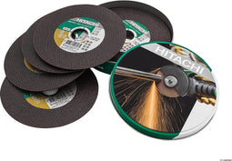 HiKOKI 782304 Doorslijpschijven in blik - 125 x 22,23 x 1mm - RVS - metaal (10st)