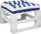 vidaXL - Palletkussen - gestreept - 60x60x12 - cm - stof - blauw - en - wit