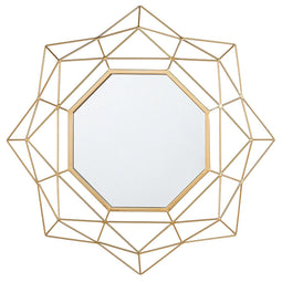 HILLION - Wandspiegel - Goud - Metaal