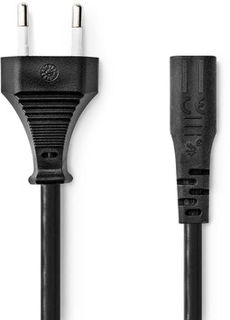 Nedis CEGB11060BK20 - Netsnoer Euro-connector - 200cm - Zwart