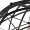 Industriële hanglamp Ladan, zwart, rond
