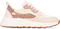 POSH by Poelman CHARLIE - Dames sneakers - Chunky zool 4 cm - Beige met combinatie