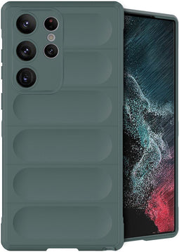 imoshion Hoesje - Geschikt voor Samsung Galaxy S23 Ultra - EasyGrip Backcover - Donkergroen