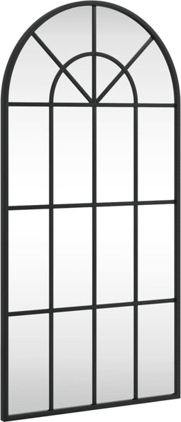 vidaXL - Wandspiegel - boog - 40x80 - cm - ijzer - zwart