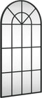 vidaXL - Wandspiegel - boog - 40x80 - cm - ijzer - zwart