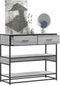 vidaXL - Wandtafel - 90x35x80 - cm - bewerkt - hout - grijs - sonoma - eikenkleurig