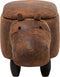 HIPPO - Hocker - Bruin - Kunstleer