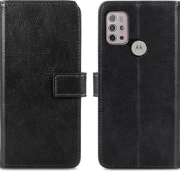 iMoshion Hoesje Geschikt voor Motorola Moto G30 / Moto G20 / Moto G10 Power / Moto G10 Hoesje Met Pasjeshouder - iMoshion Luxe Bookcase - Zwart