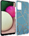 iMoshion Hoesje Geschikt voor Samsung Galaxy A03s Hoesje Siliconen - iMoshion Design hoesje - Blauw / Meerkleurig / Goud / Blue Graphic