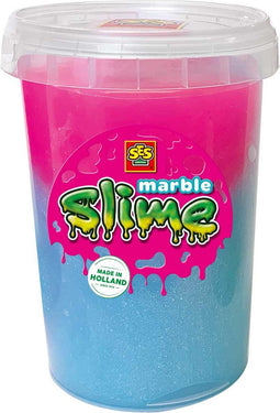 SES - Marble slime - Blauw en roze slijm - goed uitwasbaar - Kant-en-klaar Slijm om mee te spelen en ontdekken