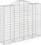 vidaXL - Schanskorven - 8 - st - gewelfd - 200x50x160/180 - cm - ijzer