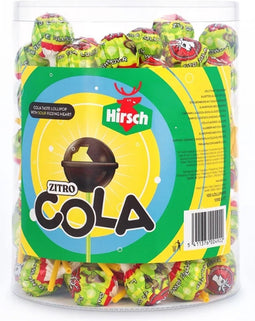 Hirsch - Zitro Cola Lolly - Silo - 100 Lolly's - Lollie
