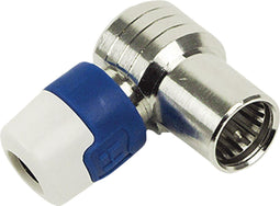Hirschmann QFA 5 F-connector Male Wit / Blauw