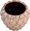 PTMD Louana Brown Ceramic Pot Round Dots Pattern S