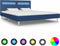 vidaXL - Bedframe - met - LED - stof - blauw - 160x200 - cm