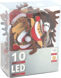 HIT - LED verlichting vilten rendieren x10 lamps warm LED excl. bat...