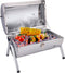 BBQ Collection draagbare houtskoolbarbecue - uitklapbaar - 42x29,5x37cm - zilver