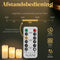 Aurae Led Kaarsen - Led-Kaarsen met Bewegende Vlam en Afstandsbediening - 3 stuks - Echte Wax - Ivoor (3 stuks)