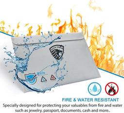 Hittebestendige Zak - Brandzak - Brandwerende Documentenhouder - Waterbestendige Geldzak - Dubbele Rits