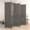 vidaXL - Kamerscherm - met - 5 - panelen - 250x220 - cm - stof - antracietkleurig