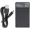 Battery charger suitable for Casio NP-40, Pentax LB-060, Casio EX-Z30, Casio EX-Z400, USB charger wi