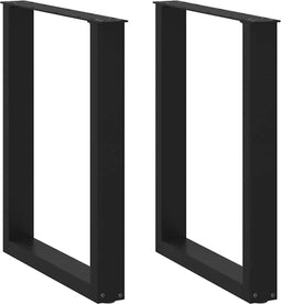 vidaXL - Eettafelpoten - 2 - st - U-vormig - 60x(72-73) - cm - staal - zwart