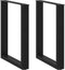 vidaXL - Eettafelpoten - 2 - st - U-vormig - 60x(72-73) - cm - staal - zwart