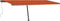 vidaXL - Luifel - handmatig - uittrekbaar - met - LED - 600x300 - cm - oranje - en - bruin