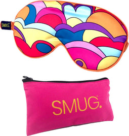 SMUG Slaapmasker met Opbergzakje - 100% Verduisterend - Verstelbaar Oogmasker in Satijn - Lucy in the Sky Print