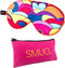 SMUG Slaapmasker met Opbergzakje - 100% Verduisterend - Verstelbaar Oogmasker in Satijn - Lucy in the Sky Print