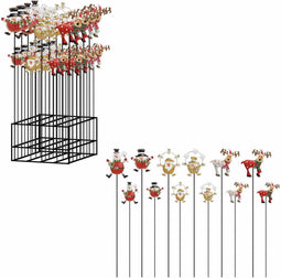 Mica Decorations Kerstverlichting 126 stuks - 53.5x31x97 cm - Ijzer - Wit,Goud,Rood