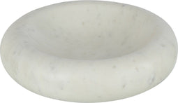 J-Line kom Rond Laag Marmer - wit - large