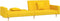 vidaXL - Slaapbank - 2-zits - met - 2 - kussens - stof - geel