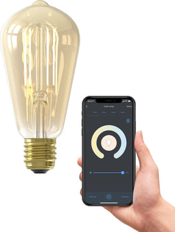 Calex Smart LED Lamp - E27 - Dimbaar - Warm Wit licht - Goud (1 stuk)