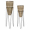 Mica Decorations Mand Marcia - 38x38x120 cm - Rotan - Grijs - Set van 2