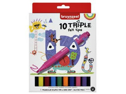 Bruynzeel 10 triple felt tips 60123010