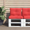 vidaXL - Palletkussens - 2 - st - stof - rood