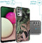 iMoshion Hoesje Geschikt voor Samsung Galaxy A03s Hoesje Siliconen - iMoshion Design hoesje - Groen / Roze / Dark Jungle