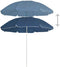 vidaXL - Parasol - met - stalen - paal - 180 - cm - blauw