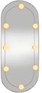 vidaXL - Wandspiegel - met - LED's - ovaal - 35x80 - cm - glas