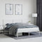 vidaXL - Bedframe - met - hoofdbord - metaal - wit - 150x200 - cm