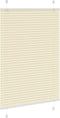 vidaXL - Plissé - rolgordijn - 100x100 - cm - stofbreedte - 99,4cm - polyester - crème