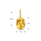 Sparkle14 Hanger - Citrien 7x5 mm - Goud