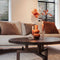 Liviza Salontafel Trape - Mangohout - Rond Bruin - 40 cm , 75 cm , 75 cm
