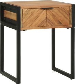 vidaXL - Nachtkastje - 40x35x50 - cm - Massief - Acaciahout