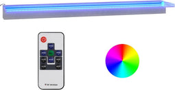 vidaXL - Watervaloverlaat - met - RGB - LED's - 108 - cm - roestvrij - staal